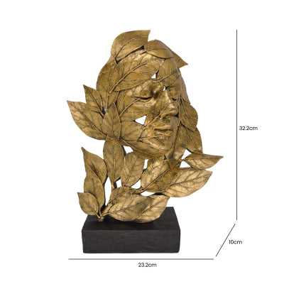 Gold Face Leaf Ornament
